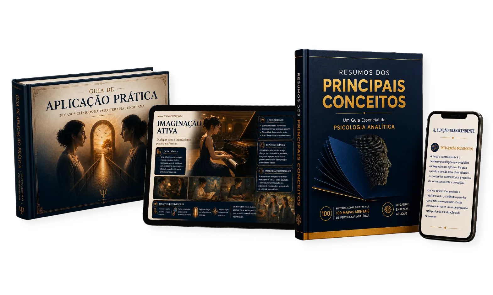 Conjunto de bônus exclusivos: Guia de Aplicação Prática, Resumos dos Principais Conceitos e mockup mobile